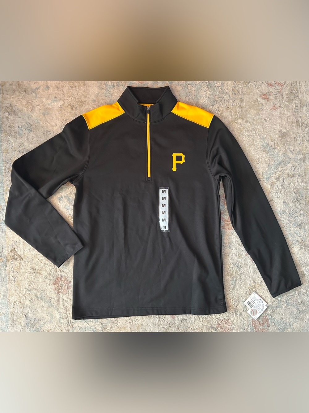 Genuine Merchandise Pittsburgh Pirates Black & Yellow Quarter-Zip Pullover